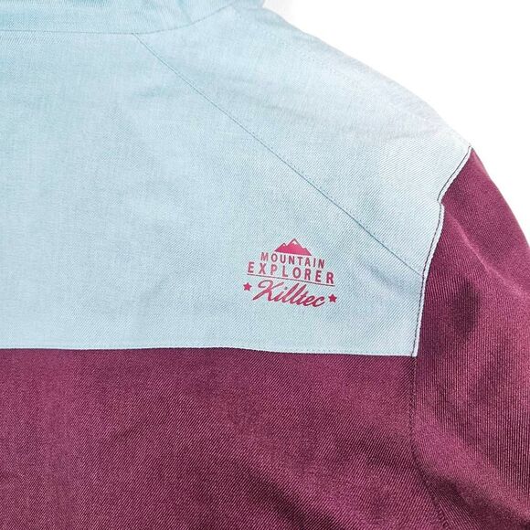 KILLTEC Torey Insulated Purple Blue Gray Waterproof Ski Snow Hooded Jacket 14 Jr - Picture 10 of 12